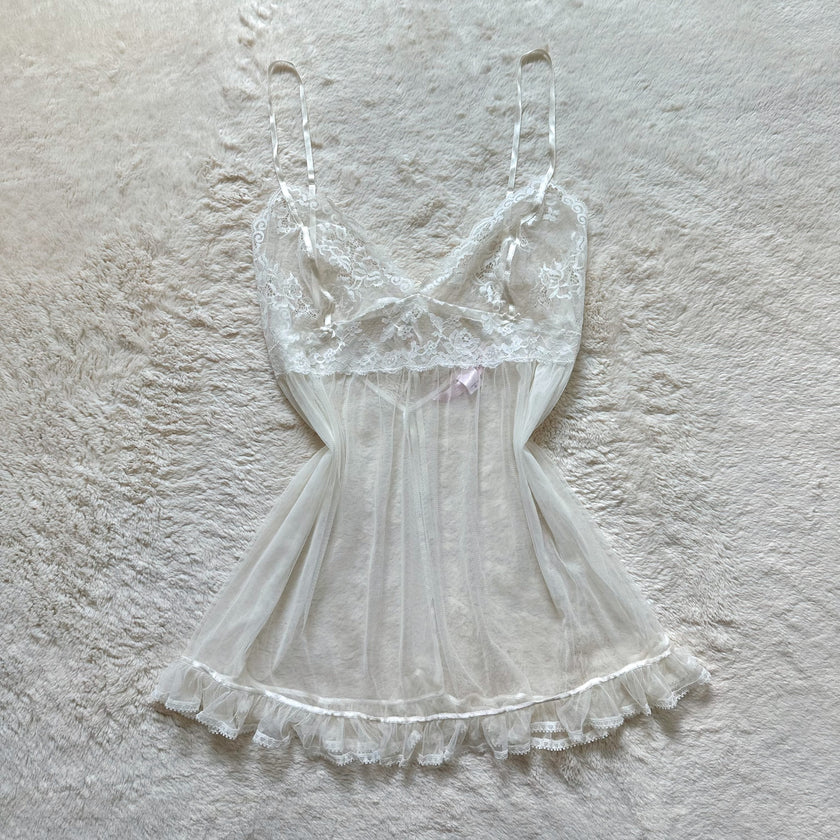 2002 ivory flora slip dress