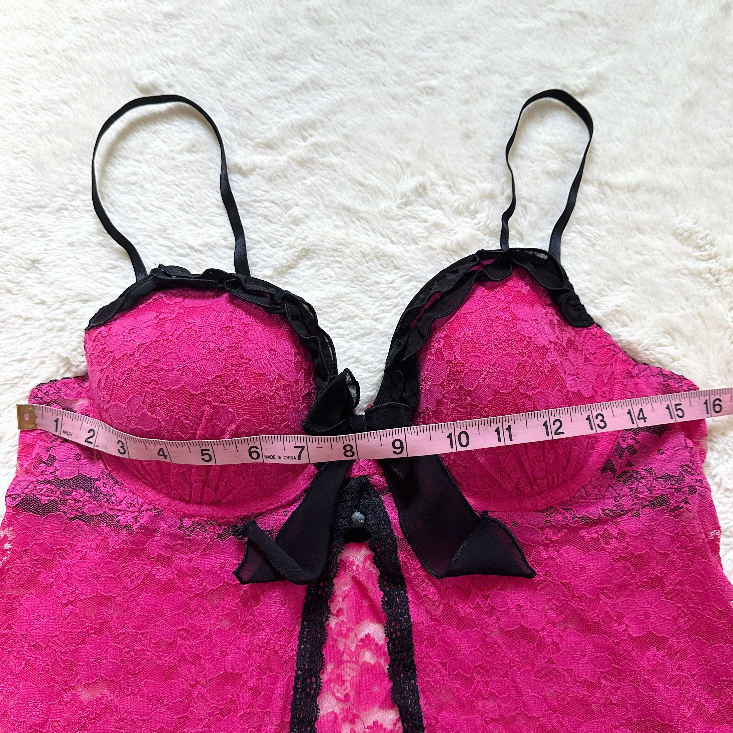 2000's raspberry lace camisole