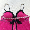 2000's raspberry lace camisole