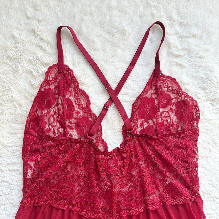 burgundy briar slip dress