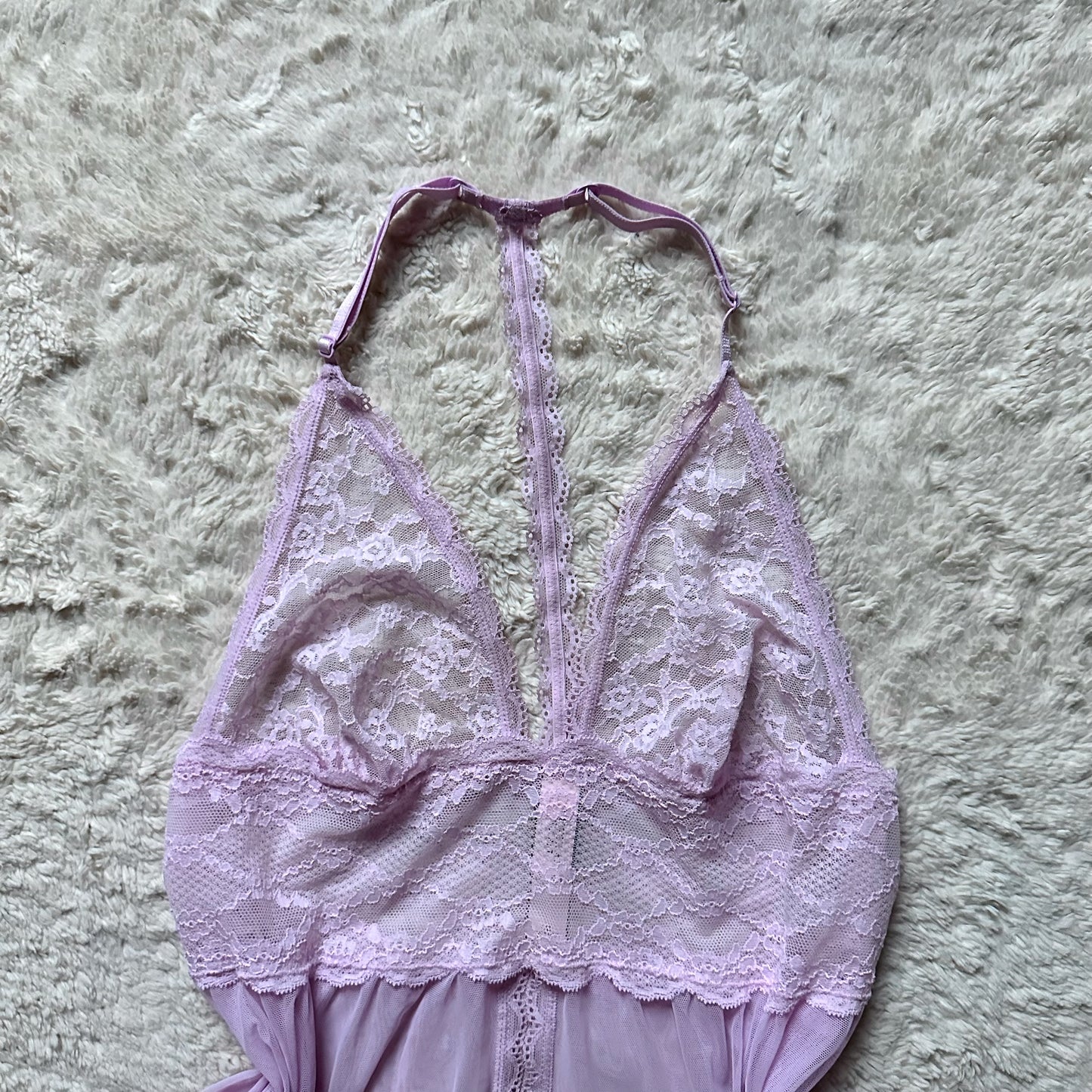 2015 lilac mesh lace babydoll