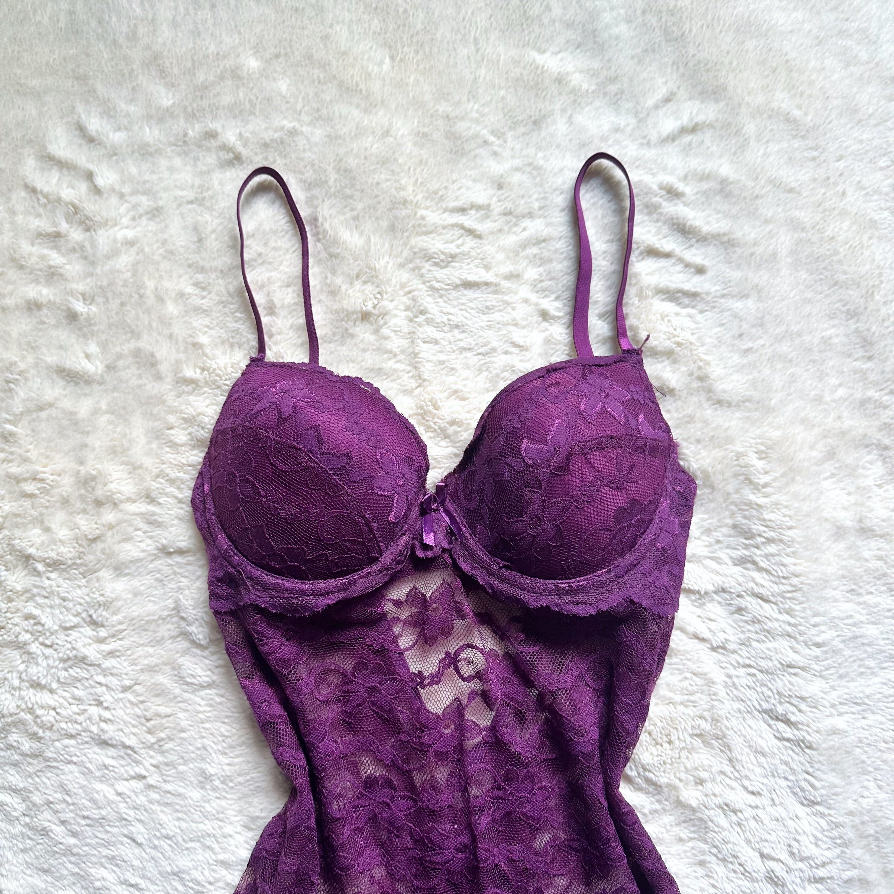 2000's plum temptation slip dress