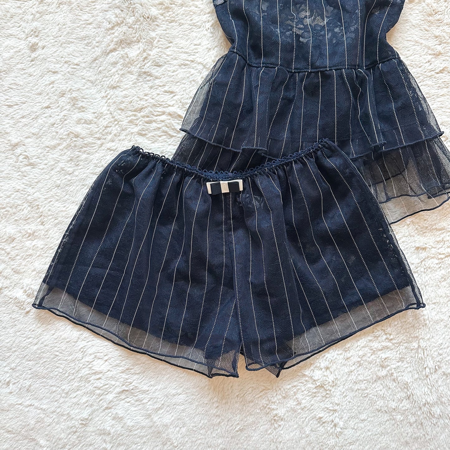 japanese brand parisian pinstripe set