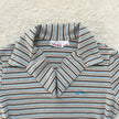 2000's striped hurley collar top