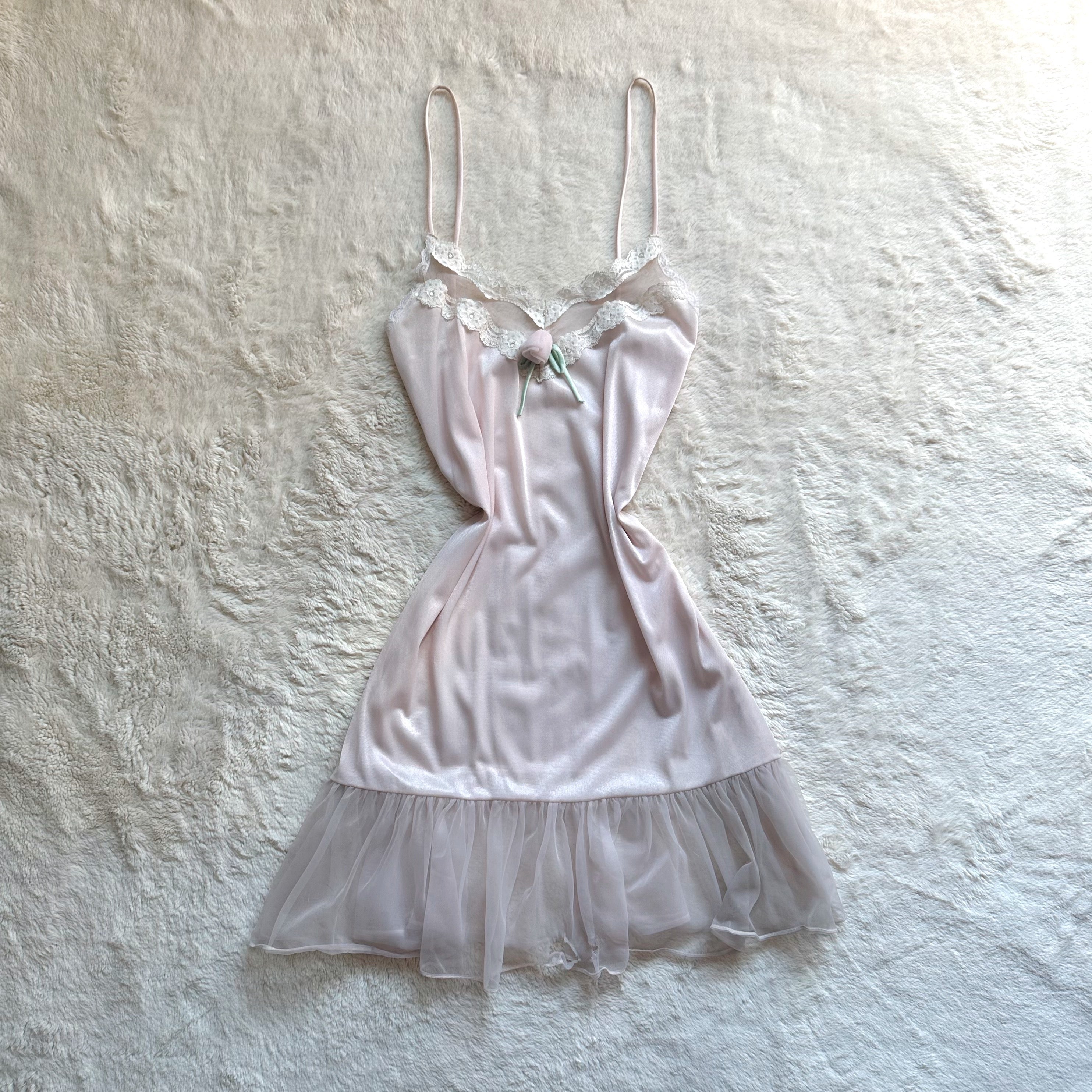 1980's soft tulip slip dress