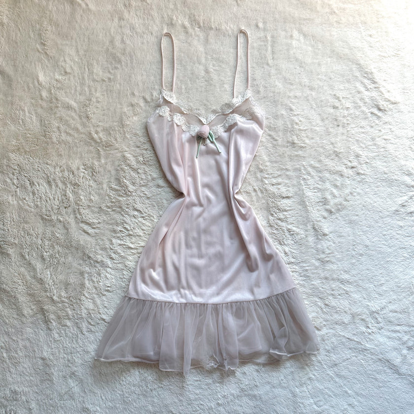 1980's soft tulip slip dress