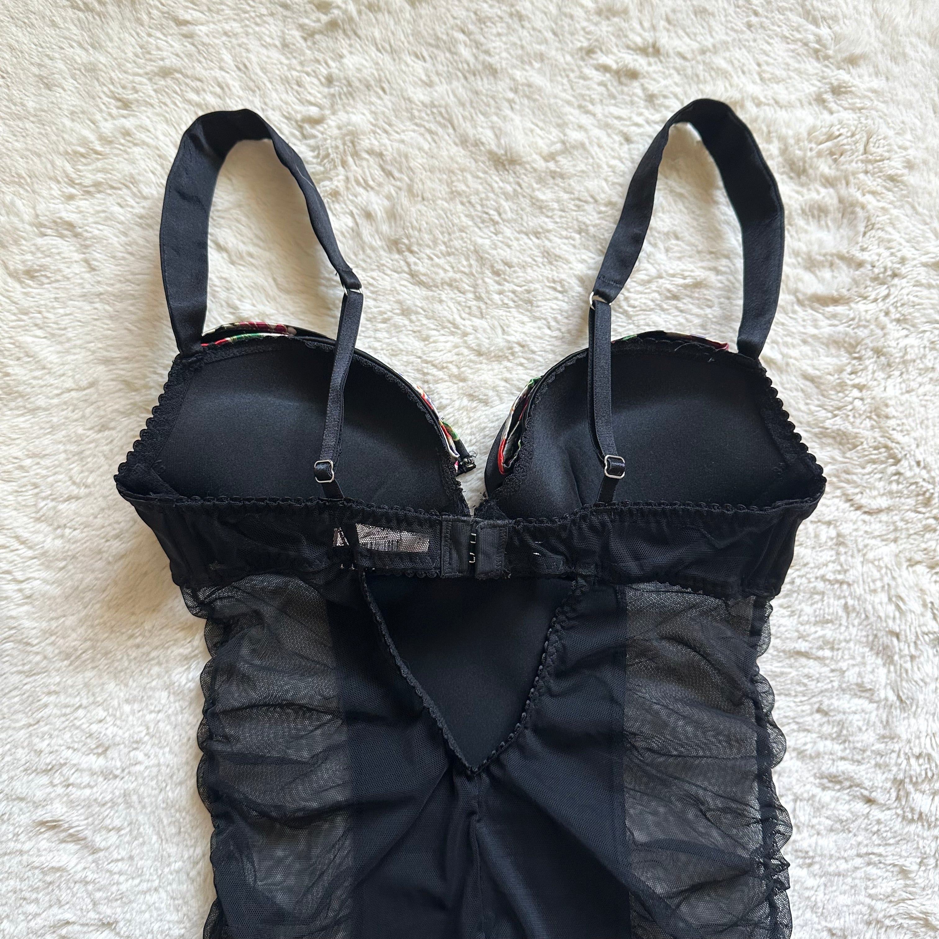 2012 midnight rosette slip dress