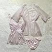 1980's porcelain pink 3 piece set