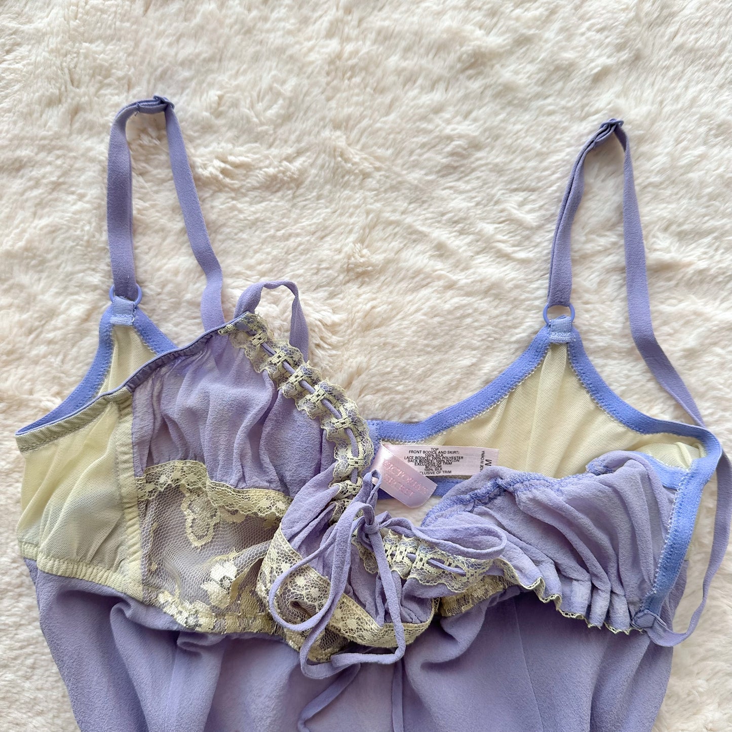 2002 lilac & pale yellow milkmaid chemise