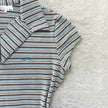 2000's striped hurley collar top