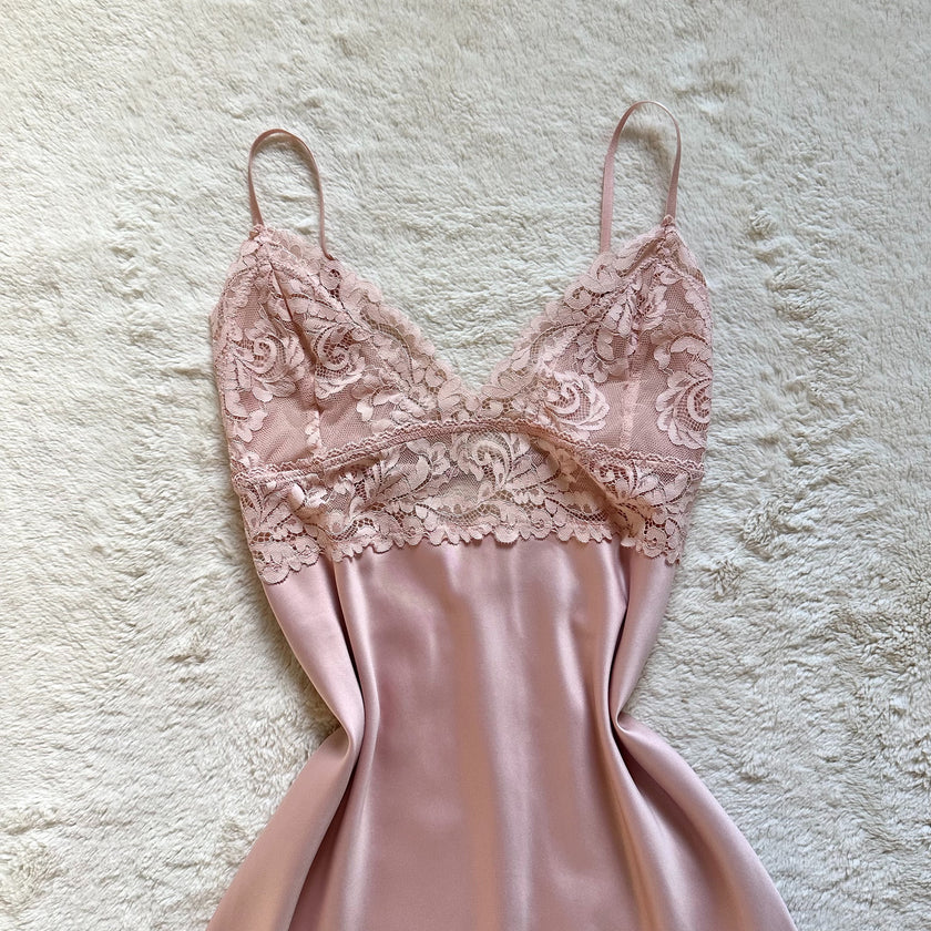 2000's dusted crepe slip dress