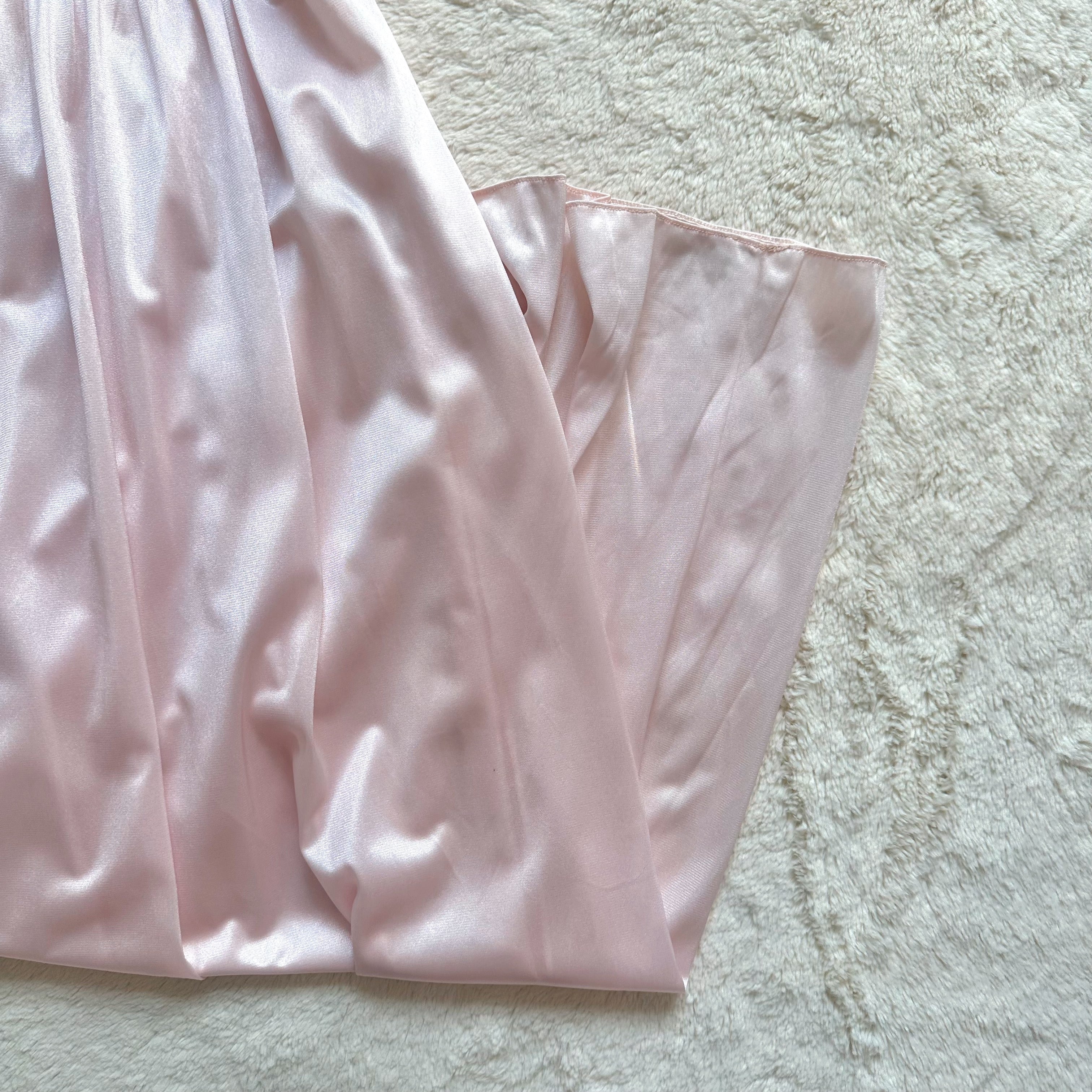 1980's pink satin serenade negligee