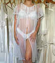 1980's halo lace peignoir