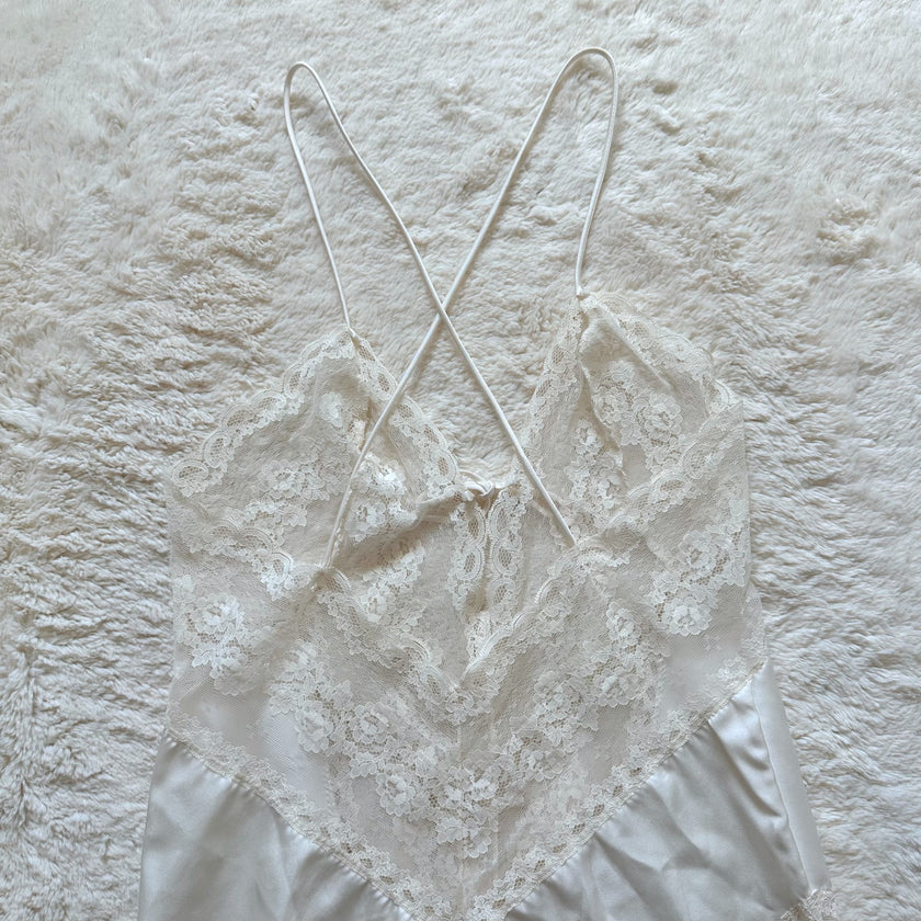 2000's ivory whisper teddy bodysuit