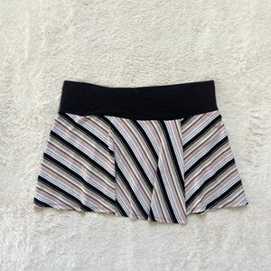 2000's striped mini skirt