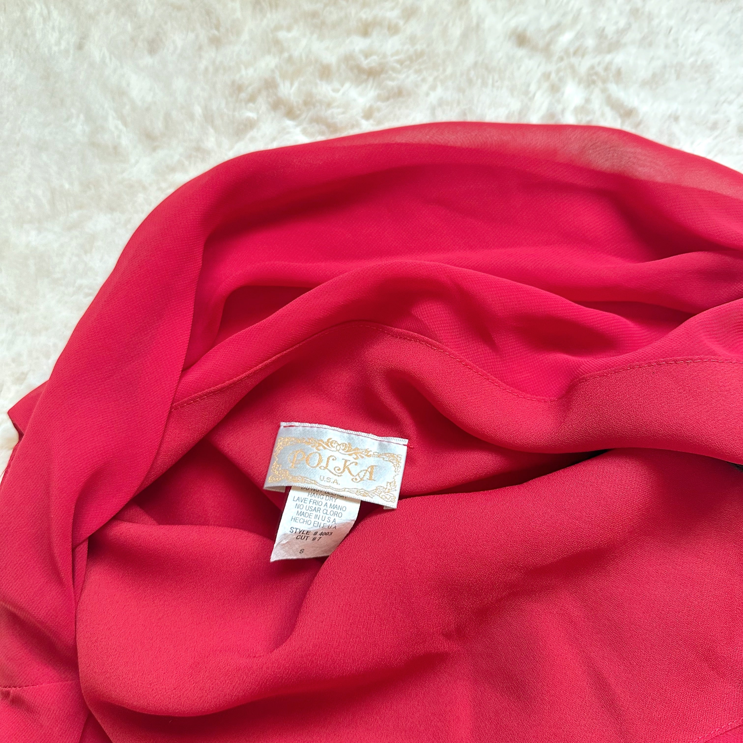 1990's rose waltz dress