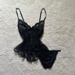 1980's lace noir 3 piece set