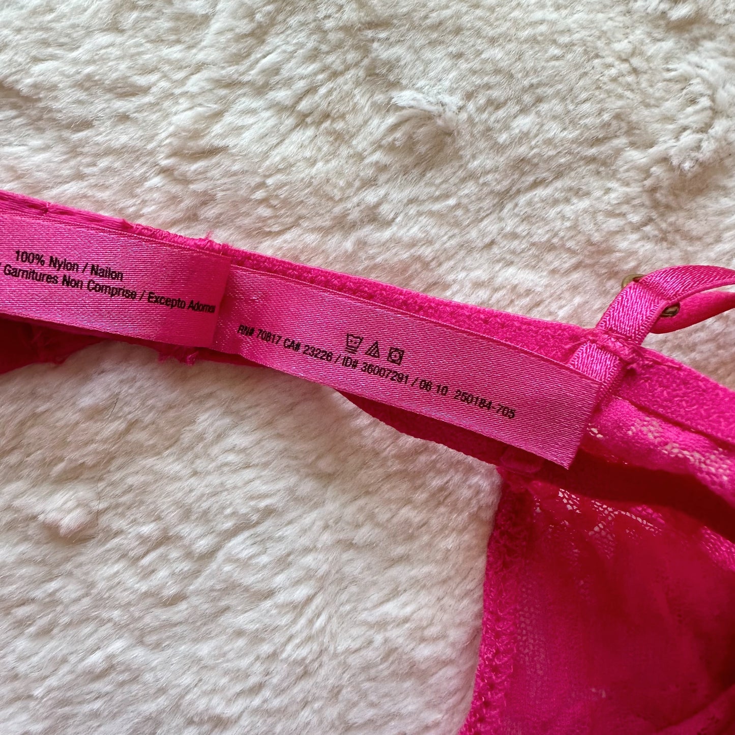 2010 hot pink lacy ruffle slip