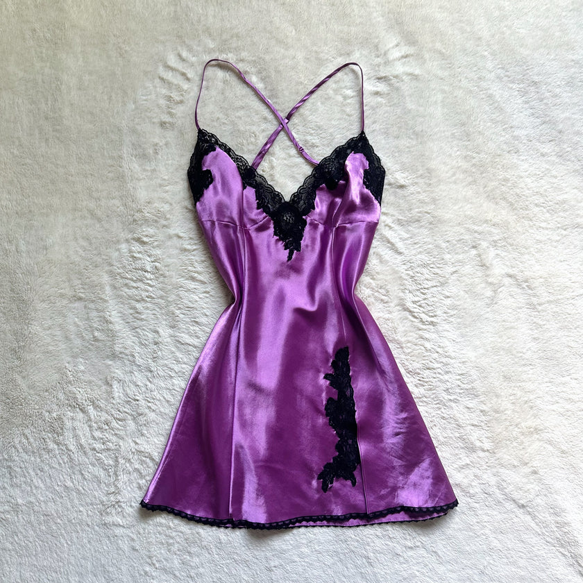 2000's orchid kiss slip dress