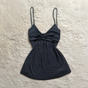 2000's charcoal babydoll top
