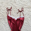 2000's silken scarlet slip dress