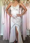 1980's ivory lace heirloom gown