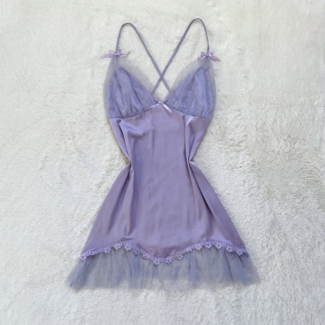 2000's lavender pixie slip dress
