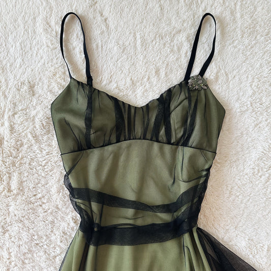 1990's midnight moss dress