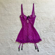 2000's bold berry garter slip dress