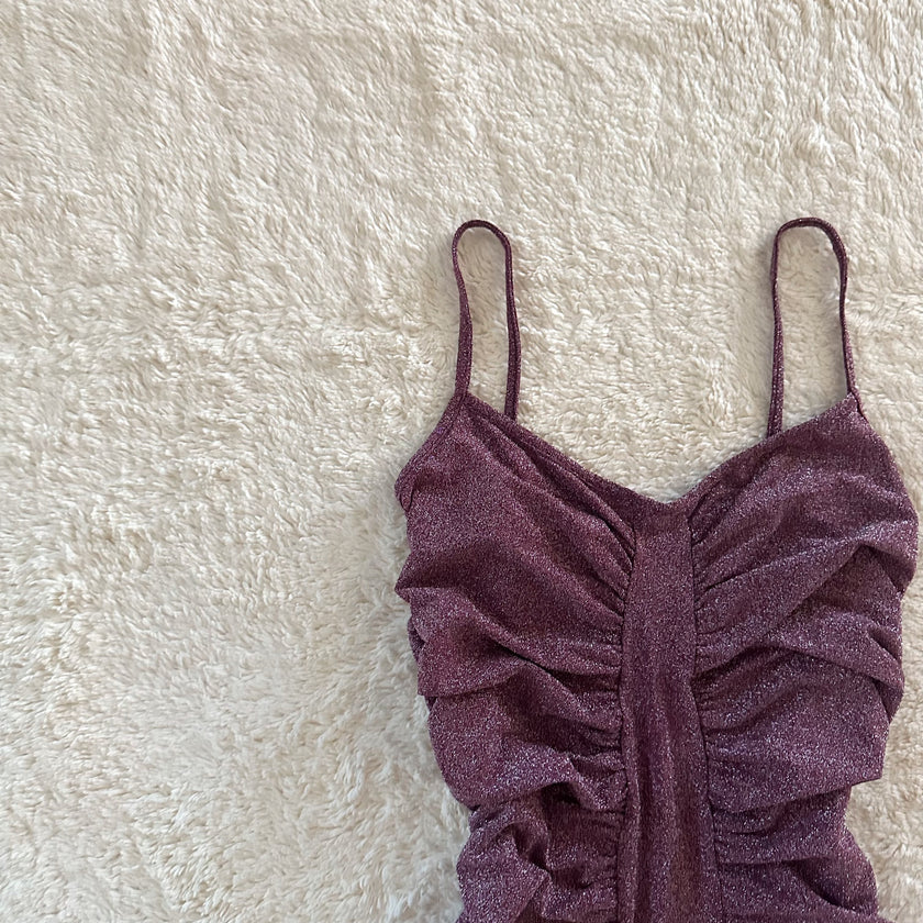 2000's mauve ruche camisole