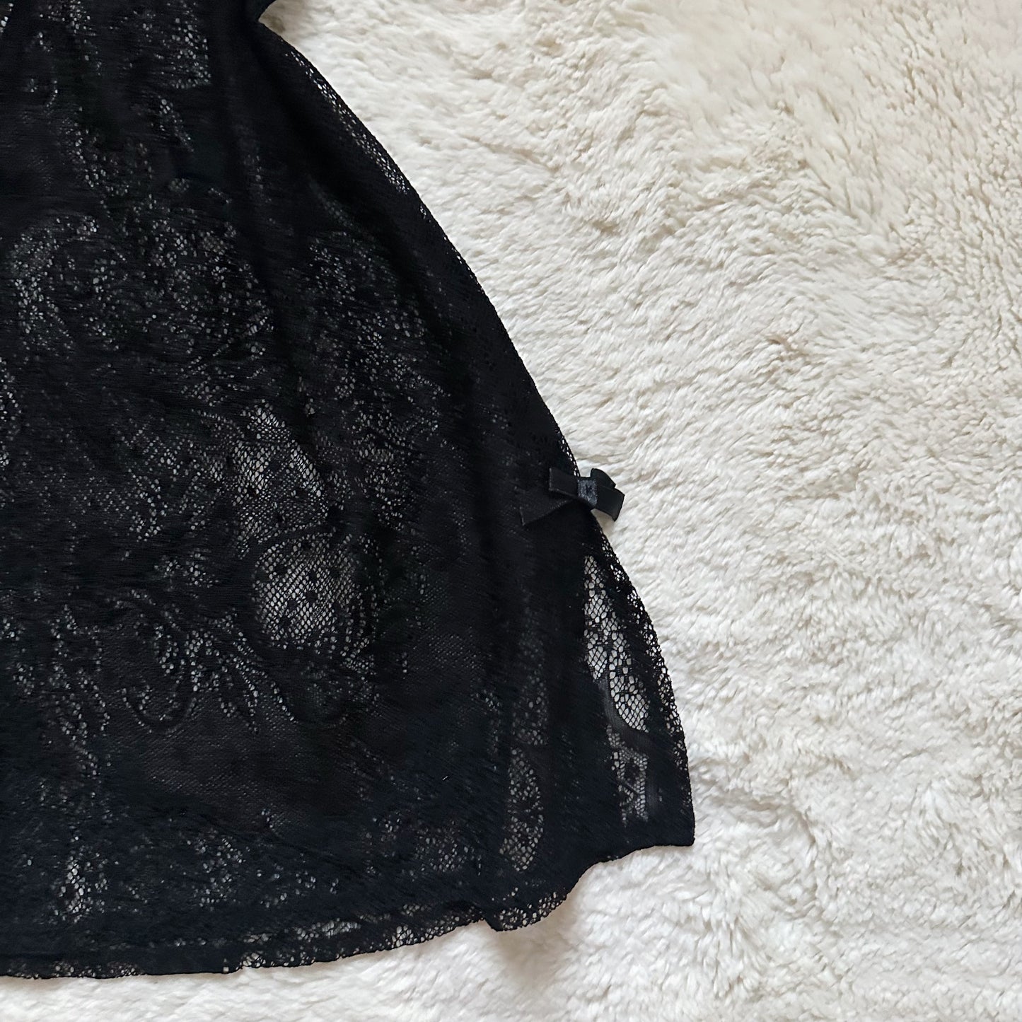 2007 strappy lace black mini