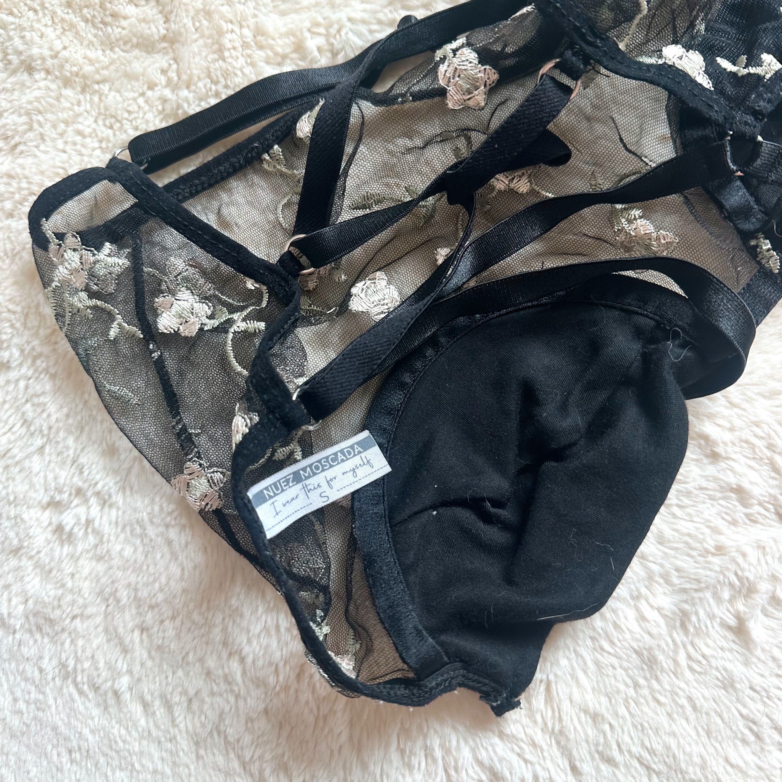 nuez moscada noir flora bustier