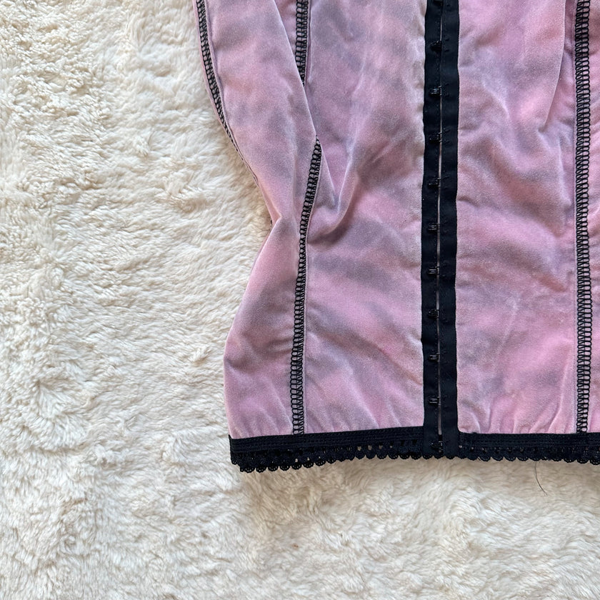 2000's velvet burnout corset