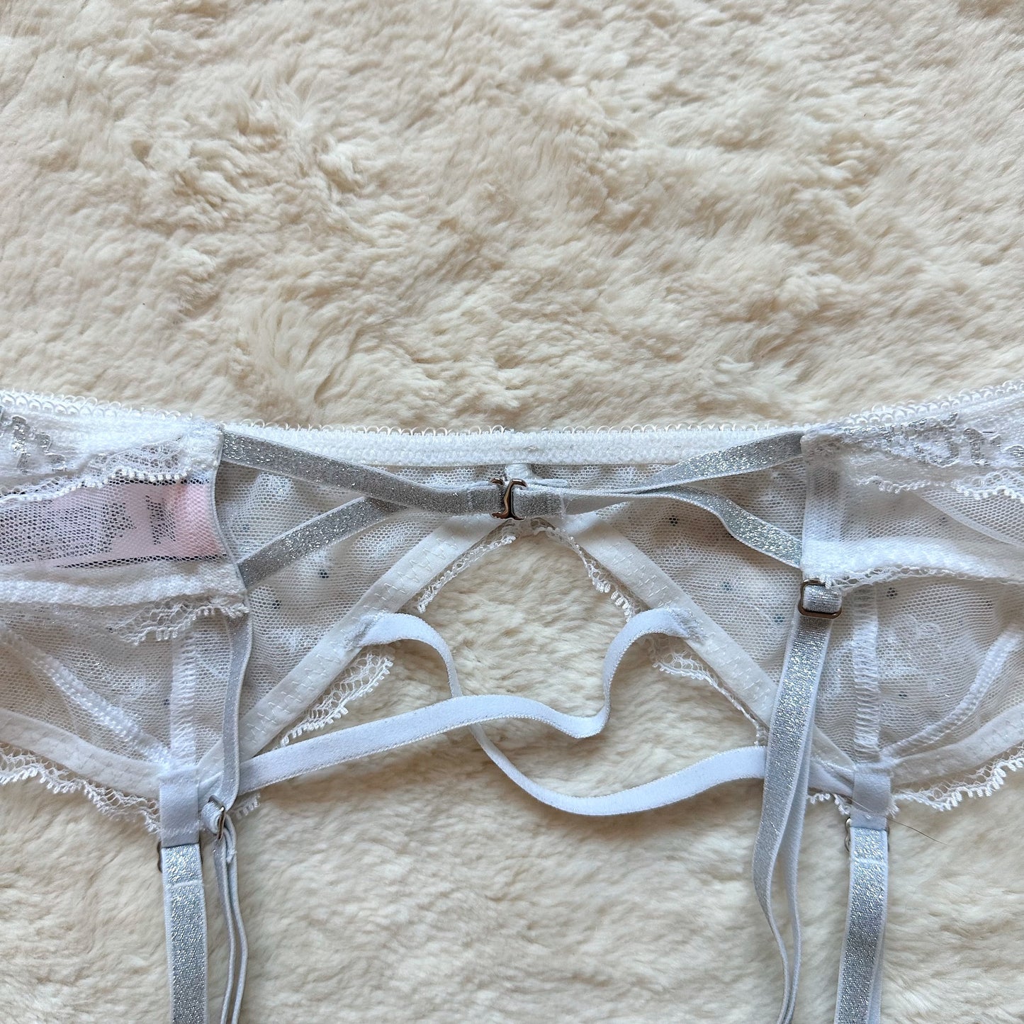 2015 frosted veil garter belt