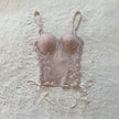 2000's cream petal bustier