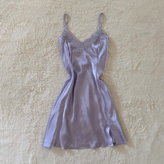 2000's lilac whimsy slip dress