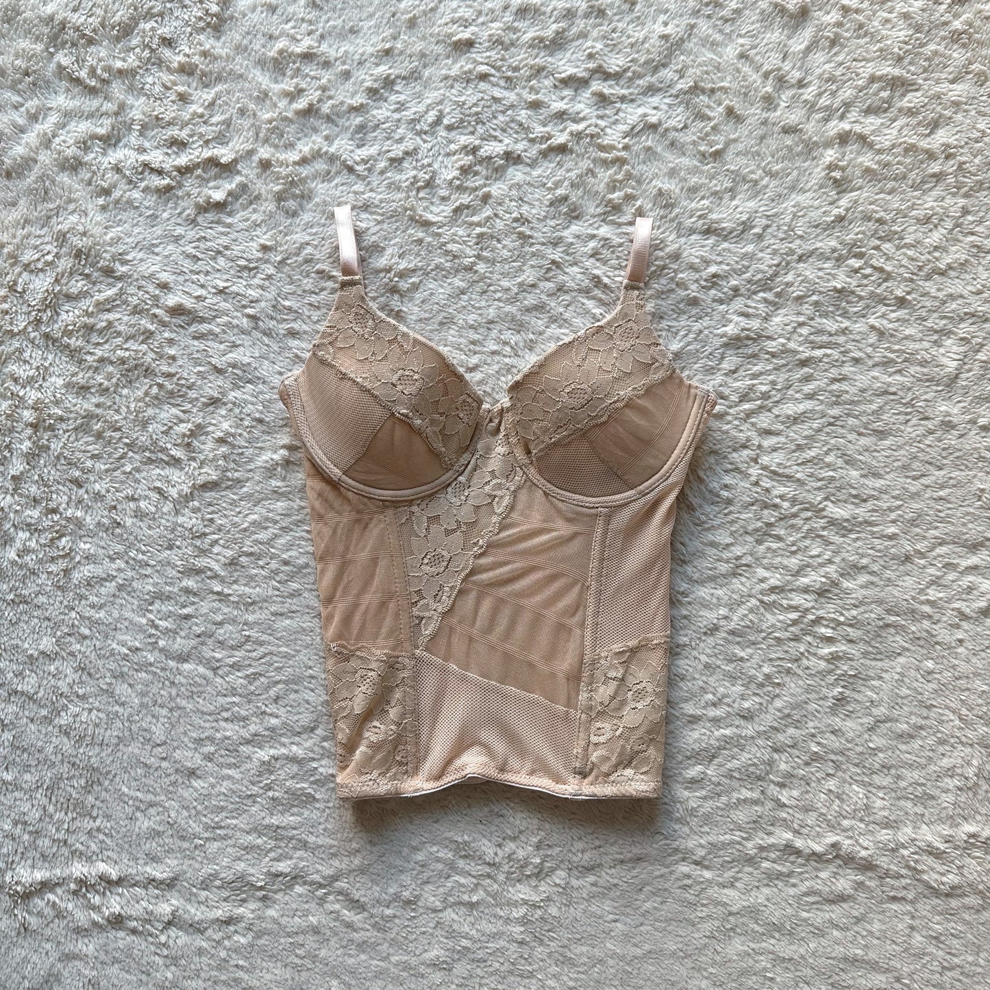 1990's nude bustier top