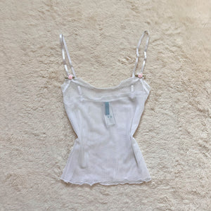 2000's rosette ribbon camisole