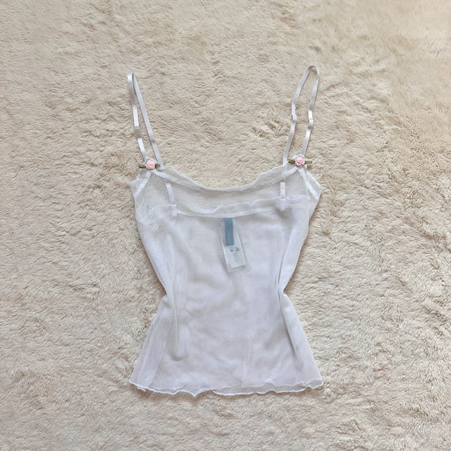 2000's rosette ribbon camisole