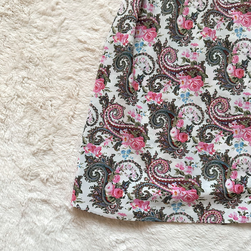1980's tea party floral slip dress