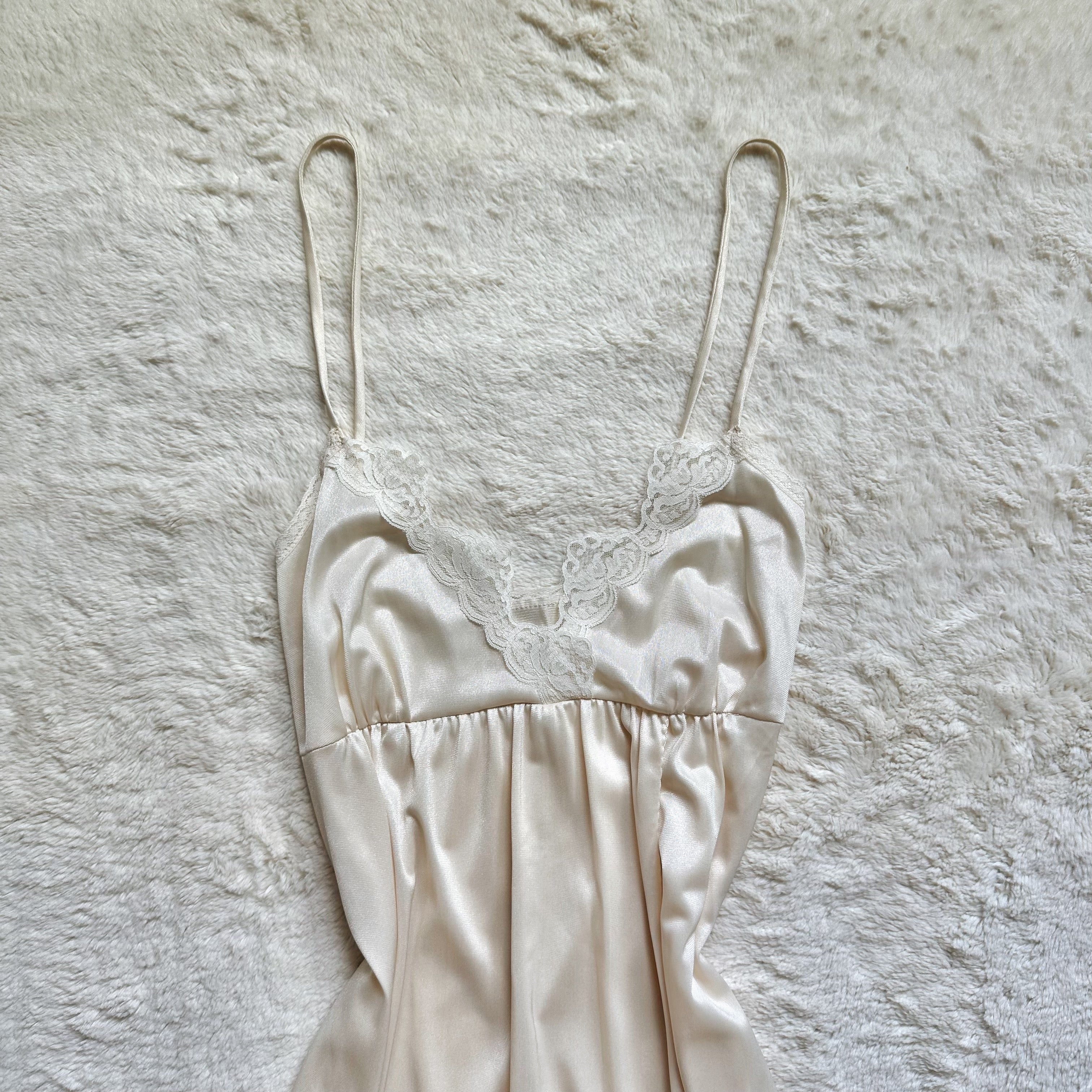 1990's champagne promise slip dress