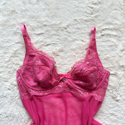 2000's barbie mesh lace babydoll