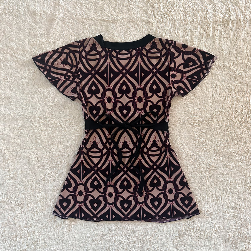 2000's plum mosaic top