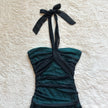 1990's emerald glow gown