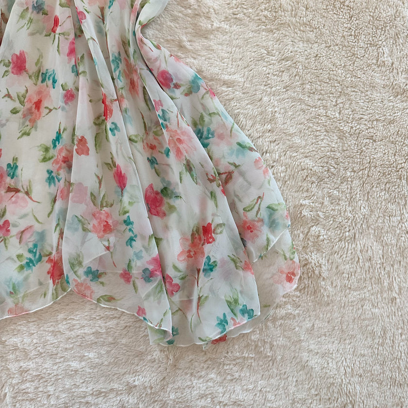 1980's spring blossom slip dress