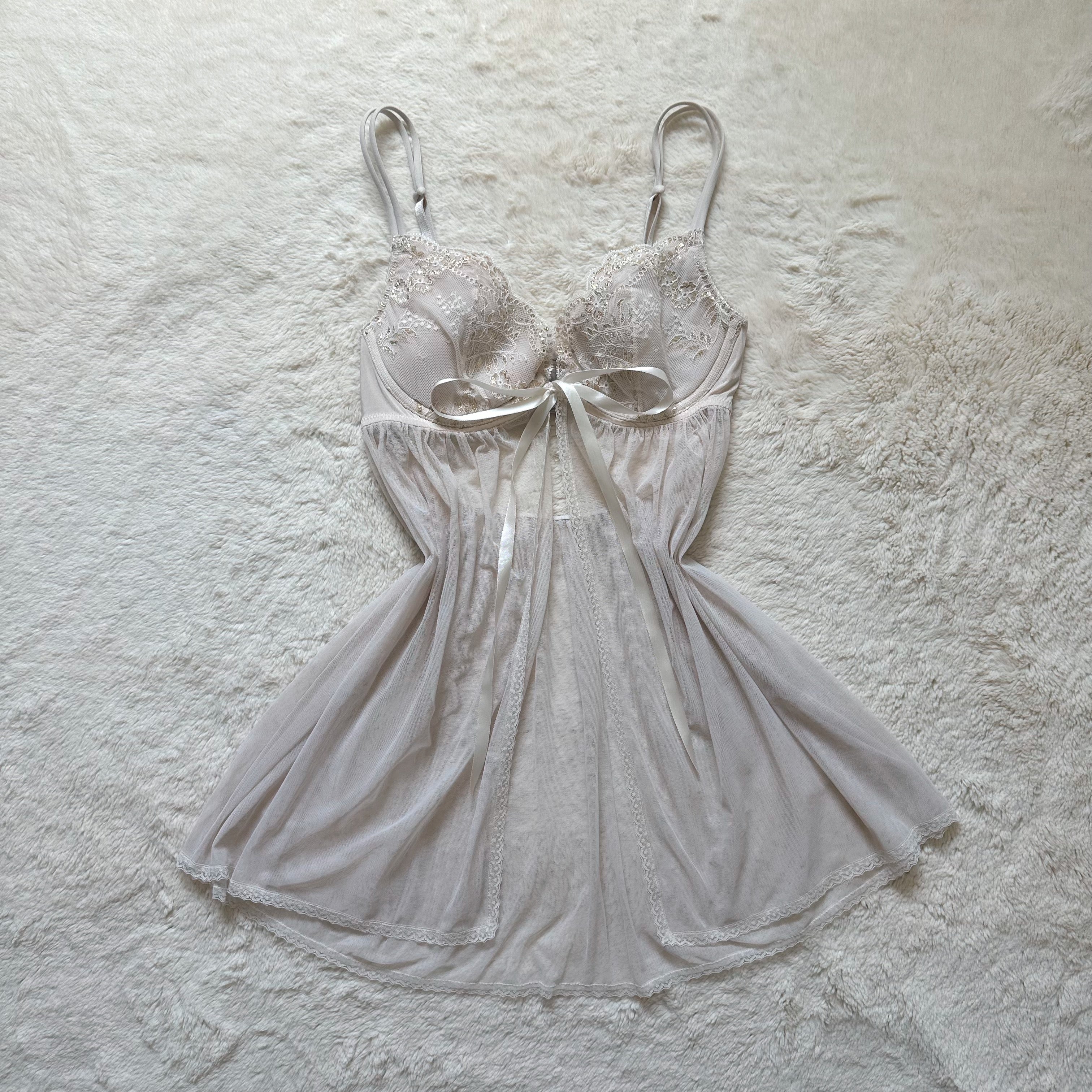 2010 ivory angel babydoll slip dress