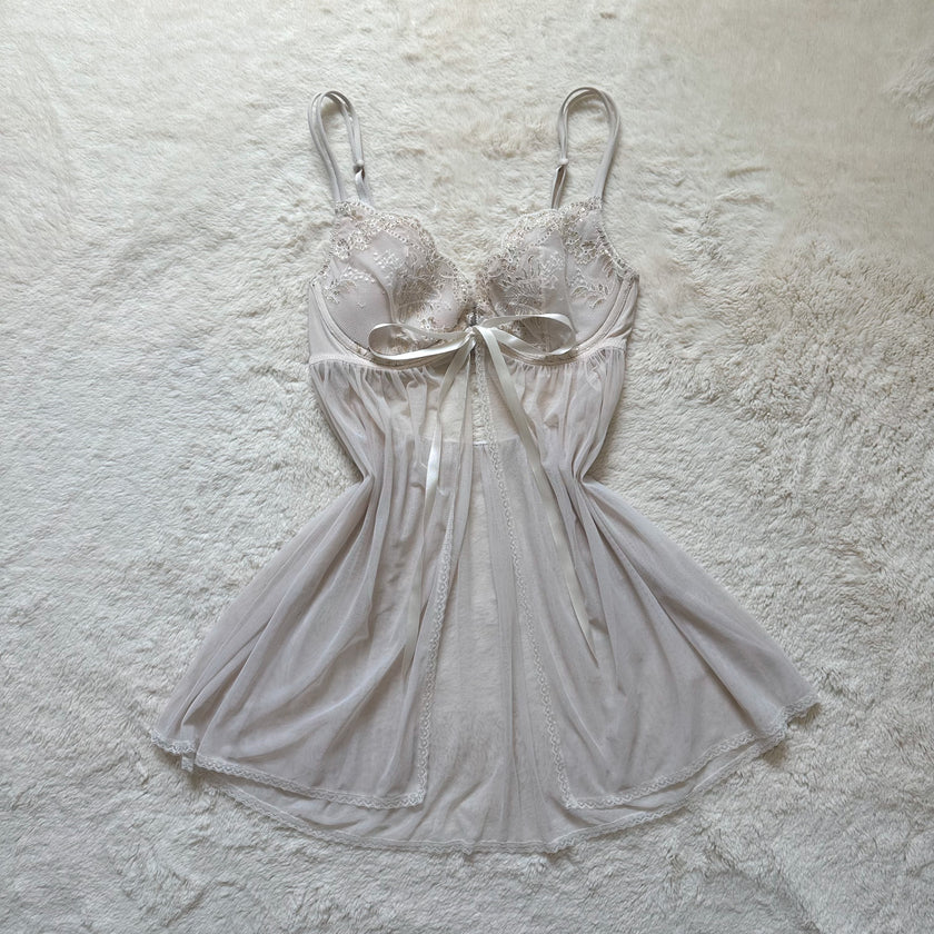2010 ivory angel babydoll slip dress