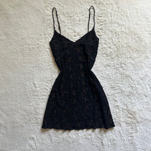 1990's shadow bloom slip dress