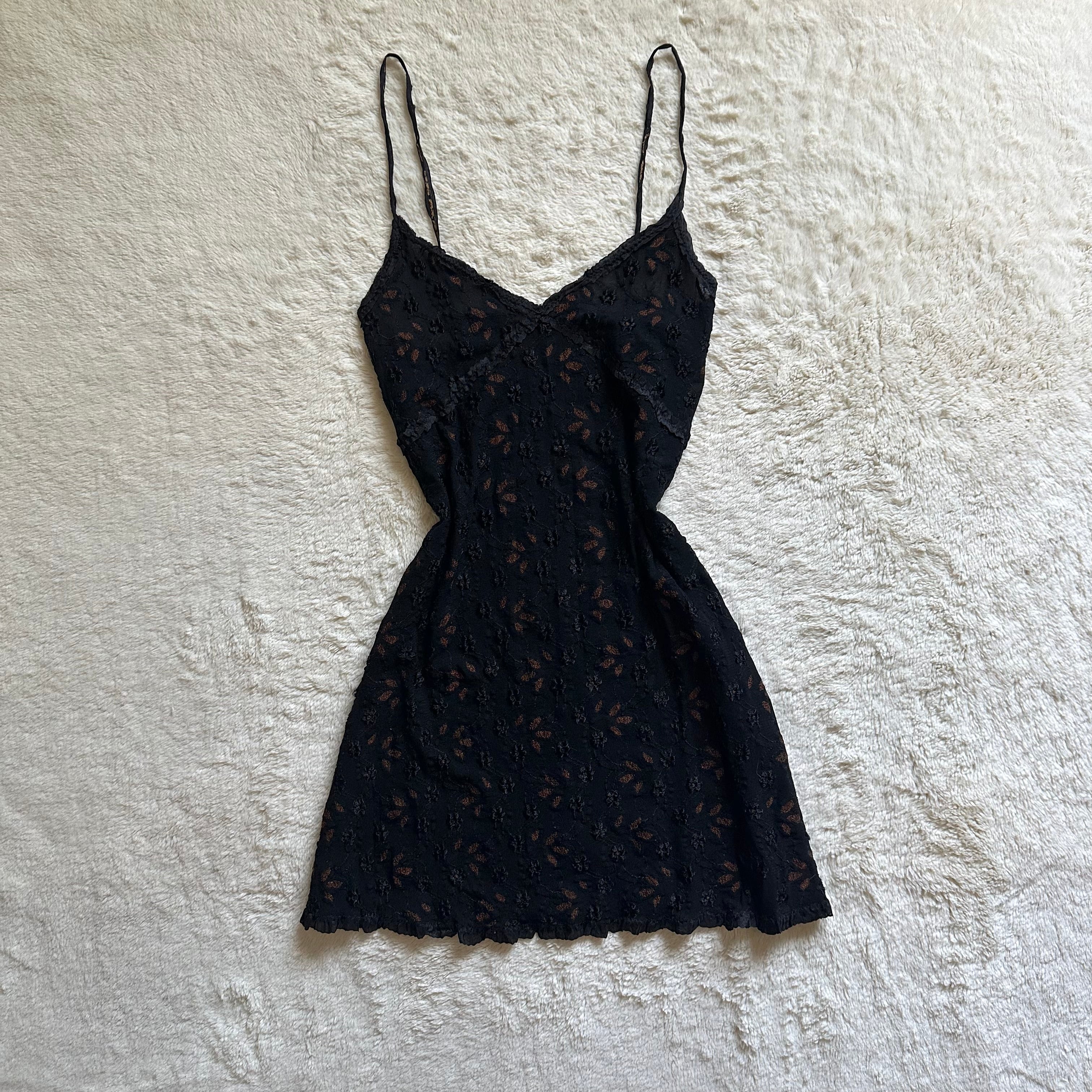 1990's shadow bloom slip dress