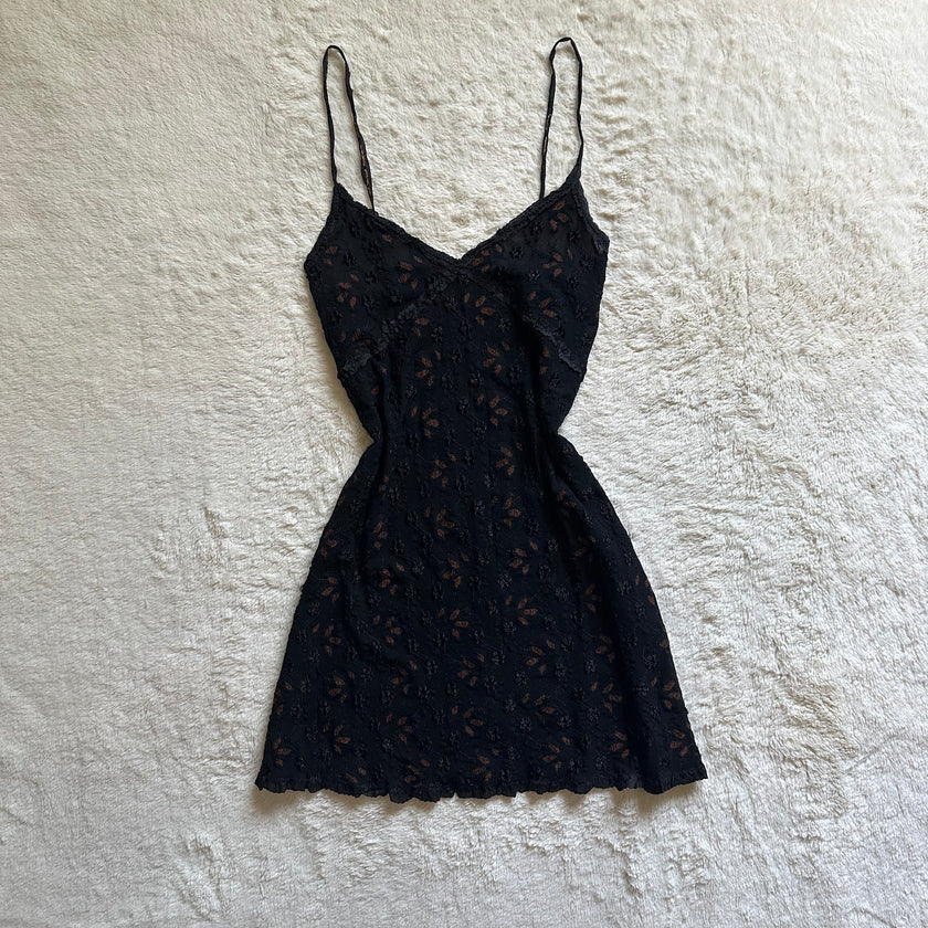 1990's shadow bloom slip dress
